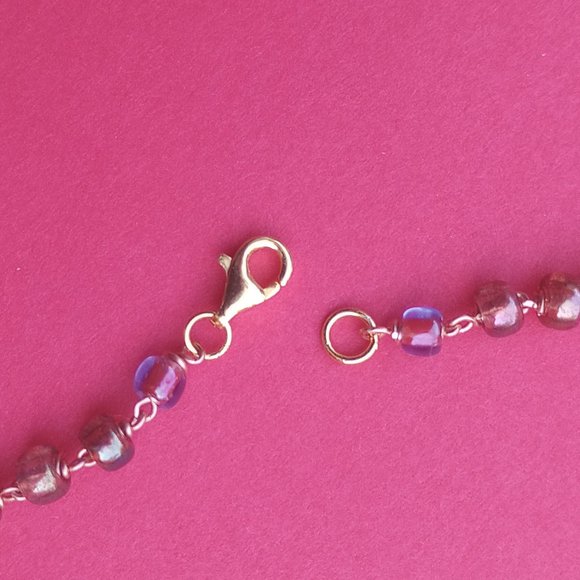 HANDMADE Beaded 'Electric Love' Robot Necklace - Plantasma Floria - Picture 5 of 6